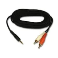AUDIO 3.5MM (MALE) TO 2 RCA (MALE) CABLE, STOCK CLEARENCE