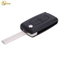 bemyguest 2 Button Replacement Flip Key Fob Case Shell Blade For PEUGEOT 307 207