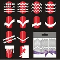 VOK 5 Sheets Manicure Nail Tip Form Sticker DIY Stencil Tool