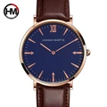 [Hannah Martin] HM-JT Men's New Sports Watches Leather Strap Analog Quartz Watch