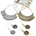 City_Women's Choker Necklace Earrings Jewelry Set