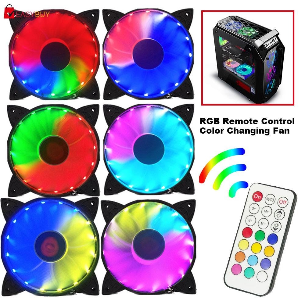 EB LED Light Cooling Fan PC Computer Case Cooler Creative 12V Adjustable LED