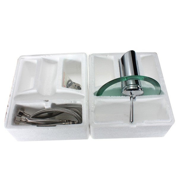 Mixer Tap Faucet Sink Vessel Chrome Finish Glass