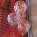 5PCS 12 Inch Glitter Latex Confetti Decoration Gold Clear Round Balloons