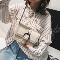 small square women bags simple chain bag