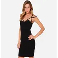 [Free shipping]Cutout Bodycon Black Dress *P0026
