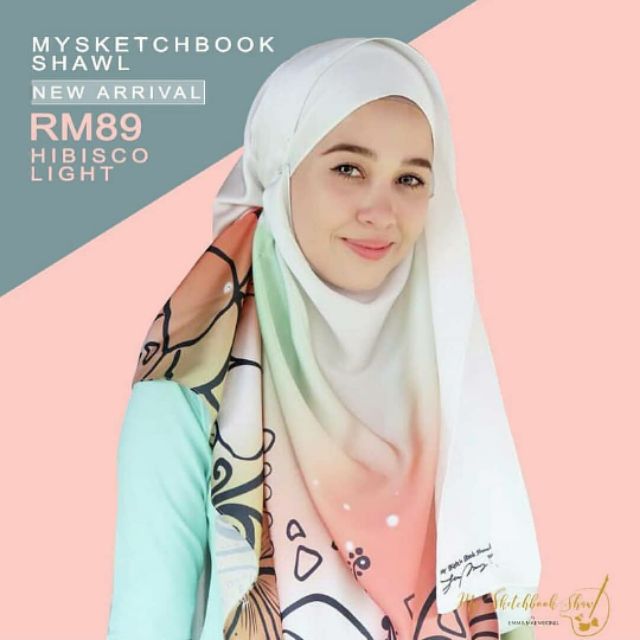 Hibisco Light My Sketchbook shawl by Emma Maembong