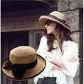 Korean Summer Foldable Visor Straw Hat for Female