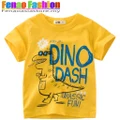 Boys Tshirt Kid T-shirt Mr.Dinosaur Girl Tshirt Children Shirt Tops Short Sleeve Cotton