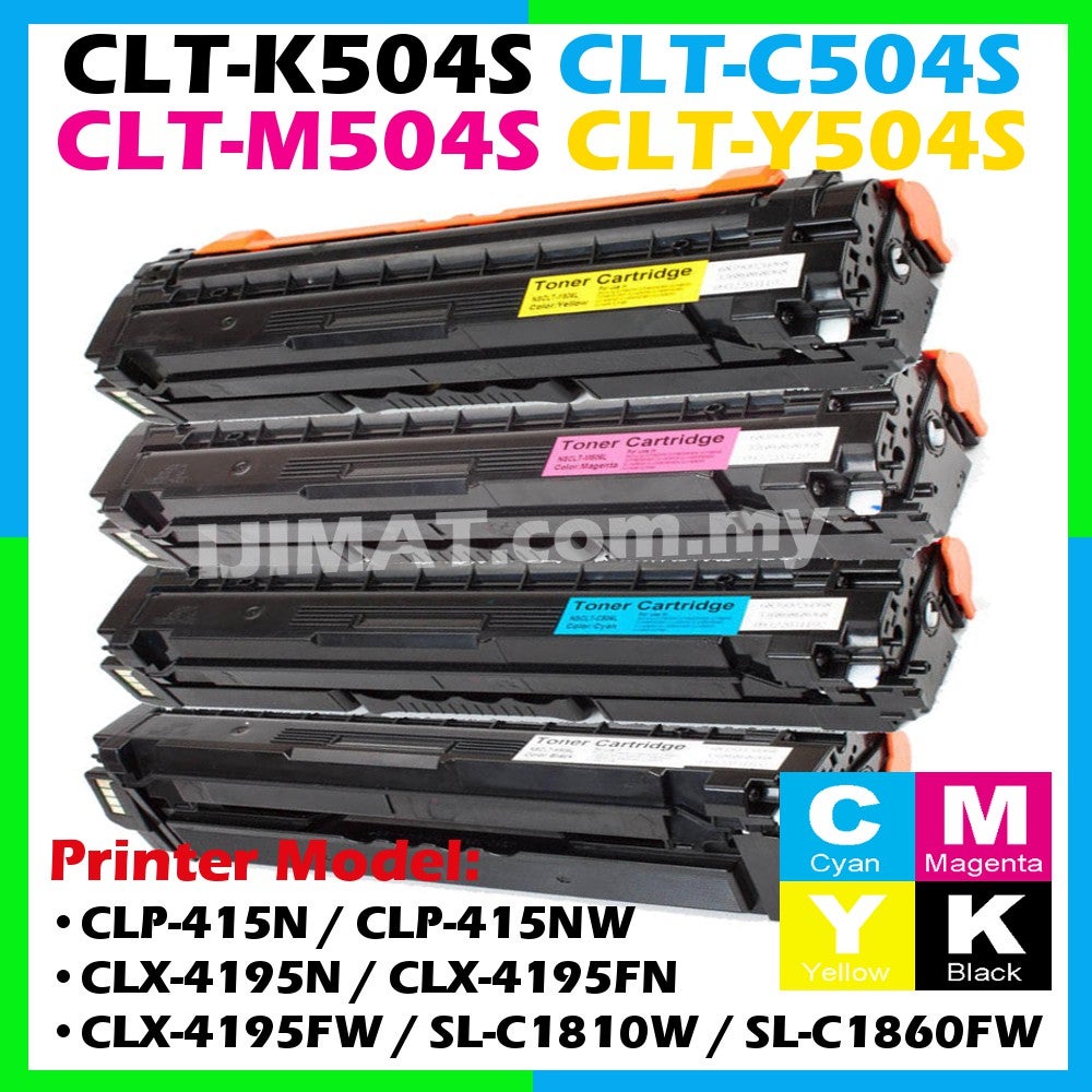 Samsung 504s CLT-K504S Black CLT-C504S Cyan CLT-M504S Magenta CLT-Y504S Yellow