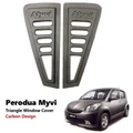 Perodua Myvi old Rear Side 3D Carbon Window Triangle Mirror Cover Protector