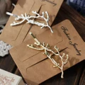 GZHOUSE Girl Barrette Metal Tree Branches Antlers Hair Clip