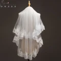 2018 Lace Edage Short Wedding Veil Ivory/White Bridal Veil Wedding Accessories