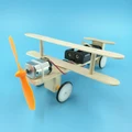 Wood Plane Toy Assembled Puzzles Science Learning Toys