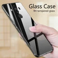 Huawei mate 10 pro tempered Glass case Cover Soft Frame Luxury glass housing