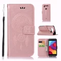 LG Q8 Case Wallet Emboss Leather Stand Phone Case