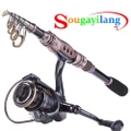 Telescopic Fishing Rod and Fishing Reel Fishing Tackle Combo Kits