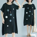 Plus Size L-2XL Korea Pokka Dot Fashion Ladies Dress YB0953