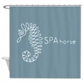 Mildew Resistant Waterproof Shower Curtain Ocean Series Cartoon Seahorse