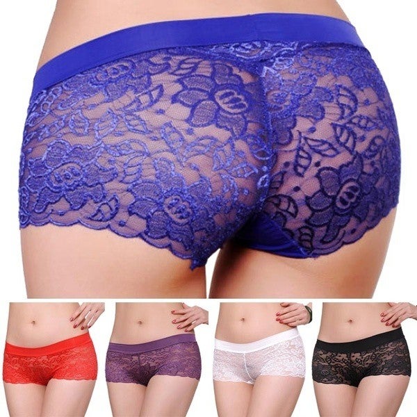 Womens Lace Transparent Panties Underwear