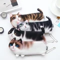 Cute 3D Cat Pencil Case Kids Pen Bag Women Makeup Bag Coins Storage Bag