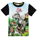 Jurassic World Dinosaur 3D Printed T-shirt for Boys Polo Shirt Kids 10Years Tops