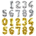 GOLD SILVER COLOR 16" Helium Birthday Wedding Party Decor Number Foil Balloons