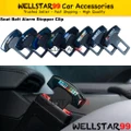Car Safety Seat Belt Buckle Alarm Stopper Clip Clamp TRD/MOMO/BMW/RS/R/FORD/KIA/MINI/SUZUKI/HONDA/TYPE-R 1pcs