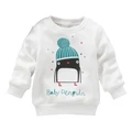 Newborn Lovely Kid Baby Girl Penguin Print Long Sleeve Sweater