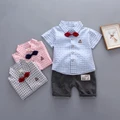Toddler Kid Boy Striped Short Sleeve POLO Shirt +Shorts Outfits