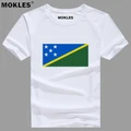 SOLOMON ISLAND 2018 jerseys country flag Cotton Short Sleeve T-shirt Men White