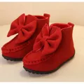 ??READYSTOCK?? RED BIG RIBBON BOOT BABY CNY SHOES 12M 1Y
