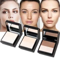 Qibest Double Colors Soft Silky Pressed Powder Foundation Loose Powder Makeup