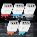 18W 5V/9V/12V Quick Charge QC 3.0 3 Port USB Wall Charger for Mobile Phone EU