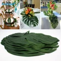 12X Green Jungle Artificial Tropical Palm Leaves Hawaiian Luau Party Table Decor