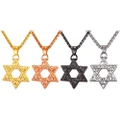 Mystery Pattern Star of David Pendant Necklace - 4 Colors
