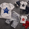 Summer Kids Baby toddlers Short sleeves Cotton T-shirt Tops+ pants clothes set