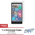 Nokia Lumia 735 Premium Tempered Glass FREE Universal Rubber Case