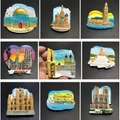 World Travel Tourist Souvenir Resin Fridge Magnet Kitchen Decor