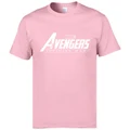 New Arrival Casual avengers Cotton O-neck Short Sleeve T-shirt Men Pink
