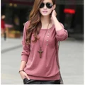 Fashion Women Loose Cotton Tops Women Long Sleeve Shirt Casual Blouse Plus Size