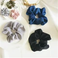 High quality Lady Hair Scrunchies Ring Elastic Pure Color Hair Rope