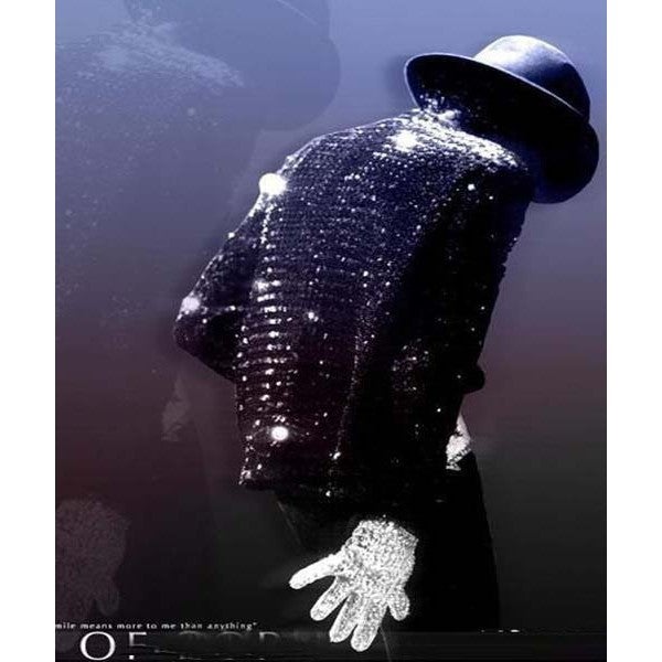 Jackson Billie Jean Silver Sequin Glove Wedding Party Dance Performance Props