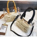 2018 transparent letter printing hand shoulder bag Messenger bag women handbags