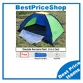 BPS 3 in 1 High Grade Couple Weightless 3in1 Camping Outdoor Tent LED Anti Wet Mat Jungle Trekking Khemah