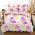 4 in 1 Pink Triangle Premium Bedsheet Set