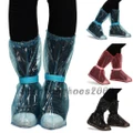1 pair of waterproof rain overshoes shoe covers slip-resistant cover