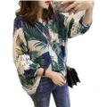 Fashion Hollow Lace Stitching Floral Women Blouse Long Sleeve