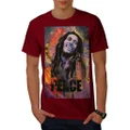 Fashion Tshirt Men Cotton T Shirt 420 Rasta Bob Marley Red Graphic Solid Tee Plus Size