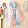 Hangzhou silk scarf autumn and winter wild new 2017 gradient color scarf long section silk Korean female scarf